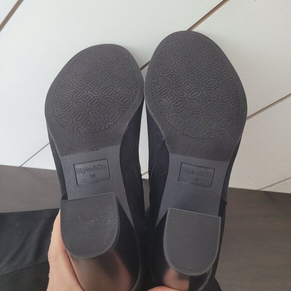 NEW Style & Co. Addyyf Womens 11W Extra Wide Calf Black Knee-High Boots - Picture 9 of 10